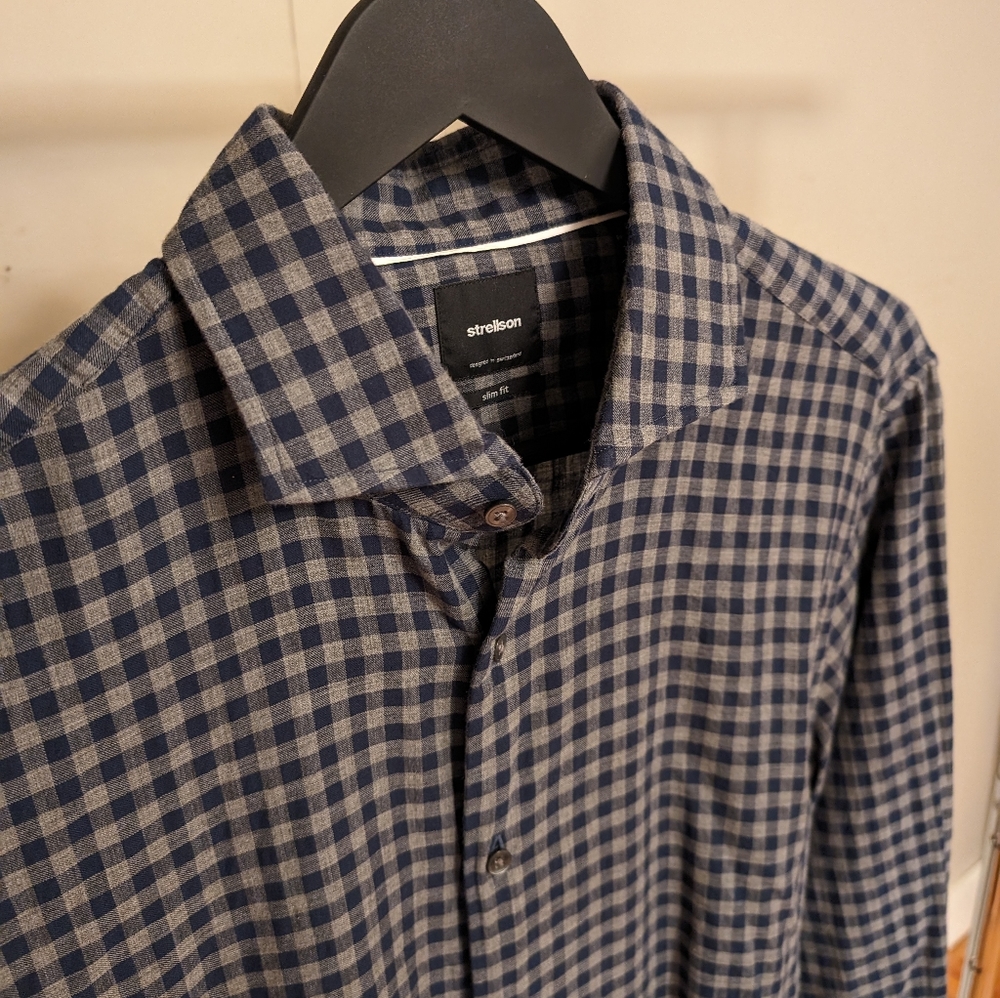 Strellson checker print sport shirt